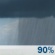 Wednesday: Rain showers. Mostly cloudy, with a high near 52. West wind 2 to 6 mph. Chance of precipitation is 90%. New rainfall amounts between a tenth and quarter of an inch possible. Wednesday: Rain Showers